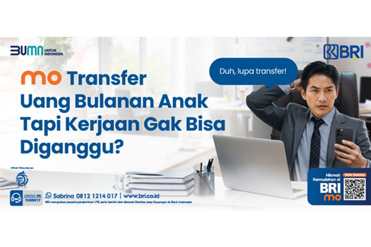 Ilustrasi transaksi menggunakan fitur Transfer Terjadwal dari BRImo.