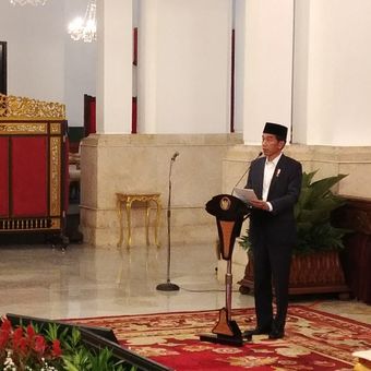 Presiden Joko Widodo saat menerima Peserta Rakornas Forum Kerukunan Umat Beragama (FKUB) di Jakarta, Selasa (28/11/2017).