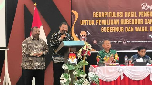 Hasil Rekapitulasi Pilgub Papua Pegunungan, John Tabo-Ones Pahabol Raih Suara Terbanyak