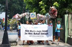 Gotong "Monster" Sampah, Siswa SMP Kampanyekan Peduli Lingkungan