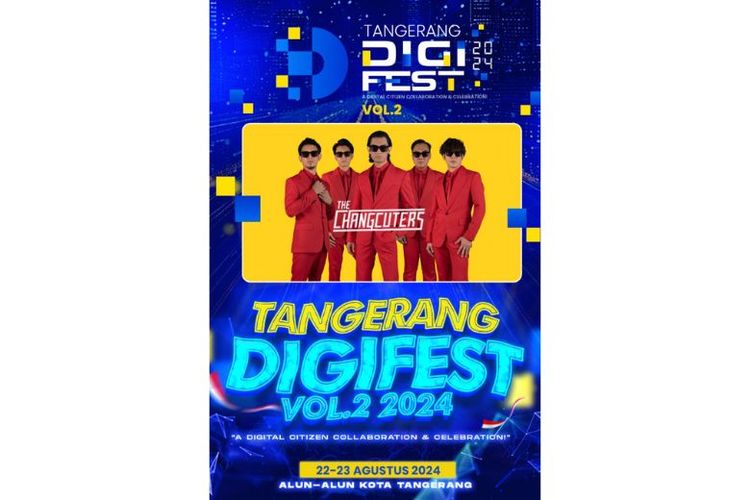 Selain grup musik Guyon Waton, The Changcuters resmi melengkapi line up Tangerang Digital Festival Vol.2 di Alun-Alun Kota Tangerang pada 22-23 Agustus mendatang.
