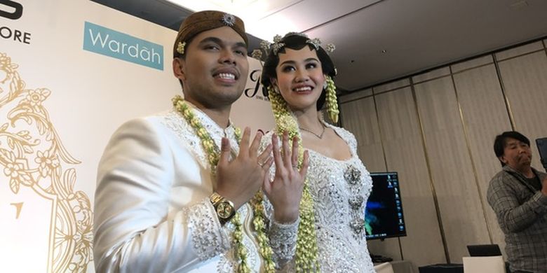 Thariq Halilintar dan Aaliyah Massaid di Hotel Raffles, Kuningan, Jakarta Selatan, Jumat (26/7/2024).