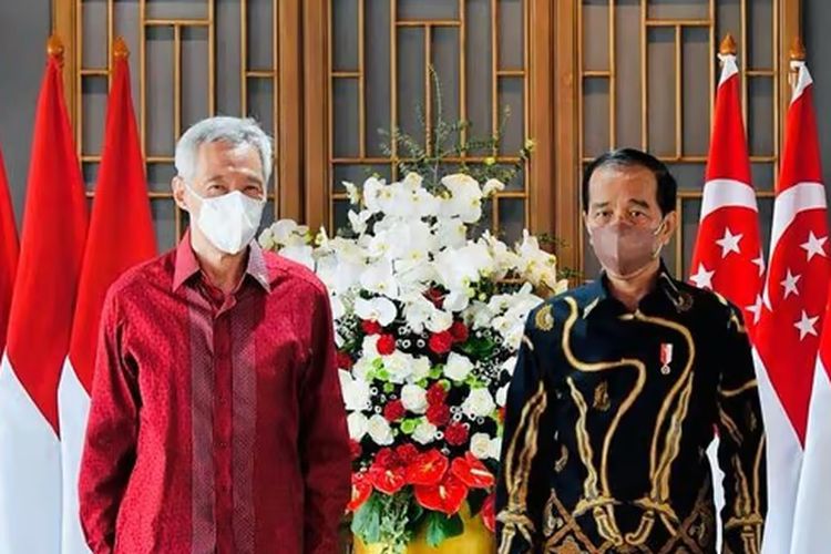 Presiden RI Joko Widodo menggelar pertemuan dengan Perdana Menteri (PM) Singapura Lee Hsien Loong, di Kabupaten Bintan, Kepulauan Riau (Kepri), Selasa (25/1/2022).