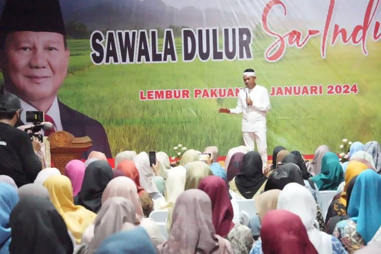 Dedi Mulyadi dalam acara Rembuk Indung Aing di Subang, Kamis (11/1/2024).
