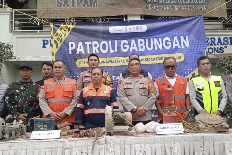 Patroli Gabungan, Petugas Tutup 20 Lubang Tambang Emas Ilegal di Kawasan PT Antam Bogor