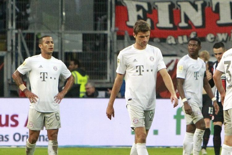 Bayern Muenchen menelan kekalahan 1-5 dari Eintracht Frankfurt pada laga lanjutan Bundesliga di Frankfurt am Main, Sabtu (2/11/2019).