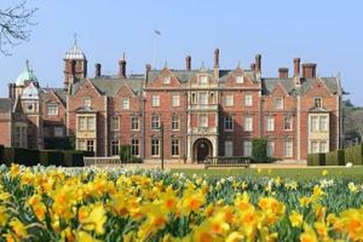 Tampilan Sandringham Estate milik Ratu Elizabeth yang diabadikan pada bulan Juni 2015 baru-baru ini. 