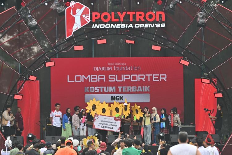 Berbagai kegiatan meramaikan Polytron Indonesia Open 2026, termasuk lomba suporter terbaik di Istora Senayan.