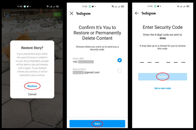 Pengguna perlu melakukan verifikasi identitas untuk memulihkan atau menghapus konten yang ada di fitur baru Recently Deleted Instagram.