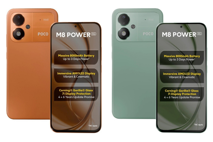 HP Poco M8 Power Resmi, Bawa Baterai Jumbo yang Awet hingga 38 Hari 
