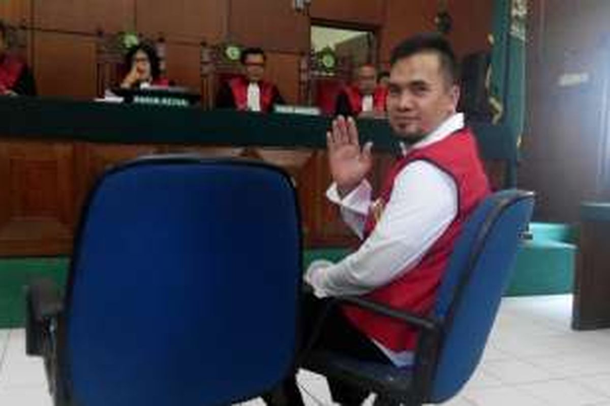 Saipul Jamil di ruang sidang PN Jakarta Utara, Selasa (3/5/2016).