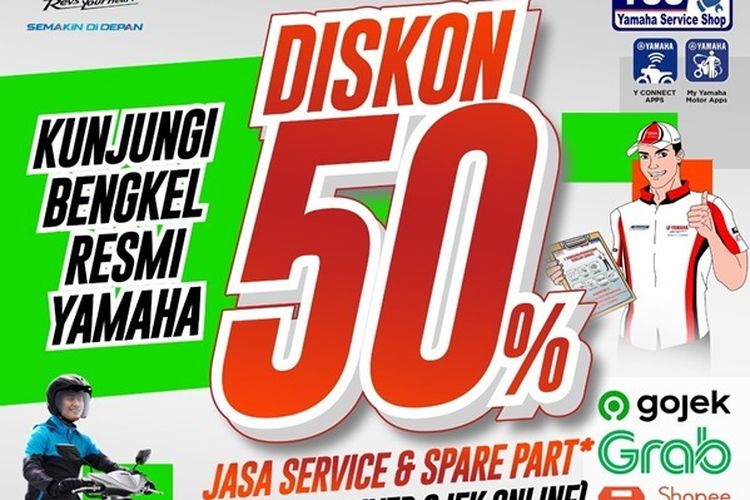 Diskon 50 persen jasa service dan suku cadang untuk driver ojol