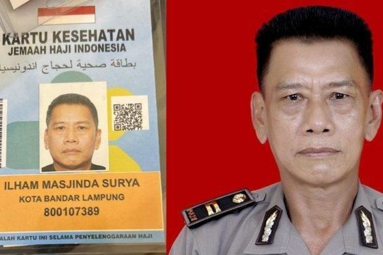 Wakapolsek Katibung Polres Lampung Selatan, Iptu Ilham Masjinda Surya meninggal dunia saat melaksanakan ibadah haji di Arab Saudi. 
