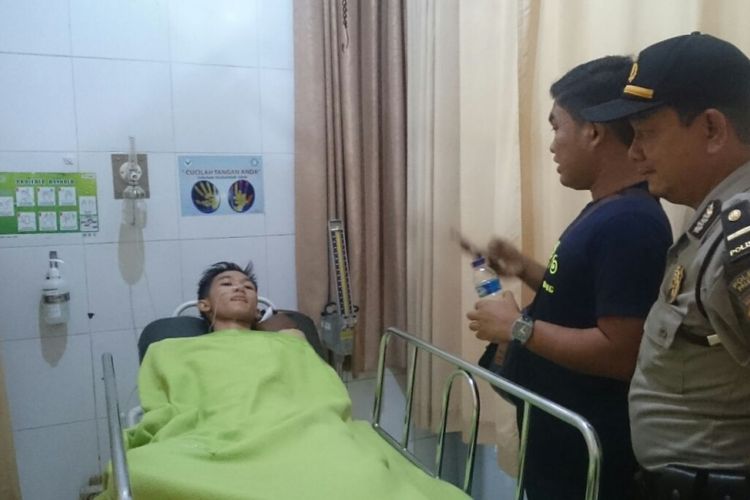 Korban Okda saat menjalani perawatan di Rumah Sakit Muhammaddiyah Palembang.