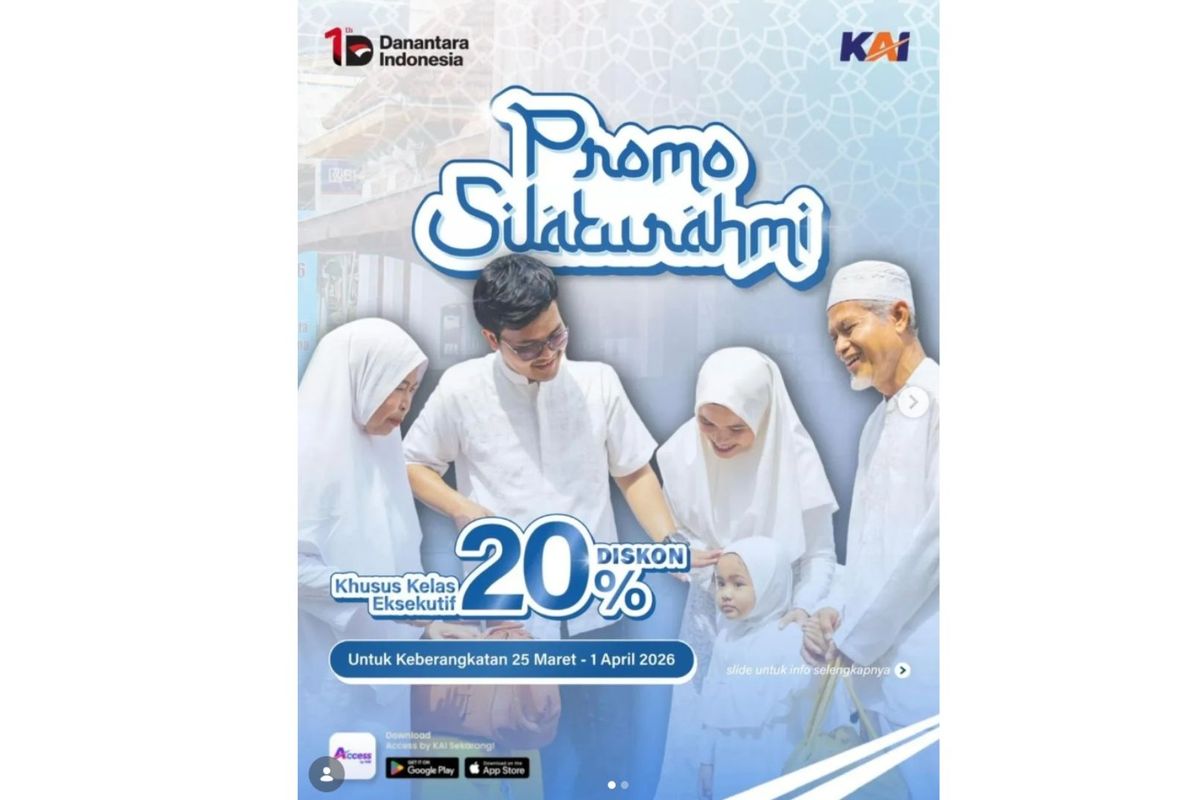 KAI Daop 1 Jakarta Tawarkan Diskon 20% Tiket Kereta untuk Arus Balik Lebaran