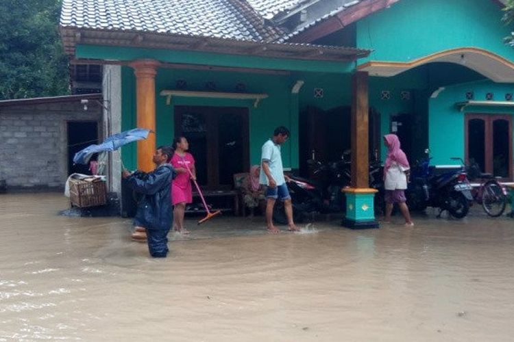 Rumah di Kabupaten Kulon Progo terendam banjir, Kamis (5/3/2020). 