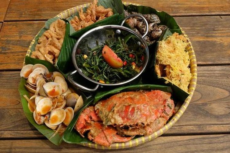 Seafood Platter di Dapur Seafood, Jakarta Utara. 