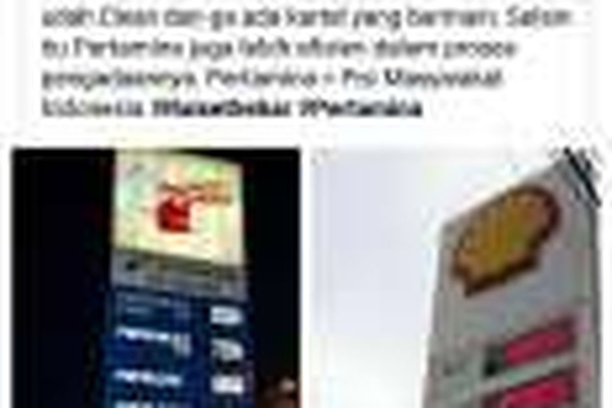 Harga Pertamax lebih rendah dari Shell Super. 