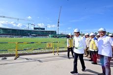 Jokowi Tinjau Lapangan Upacara HUT ke-79 RI di IKN, Begini Penampakannya