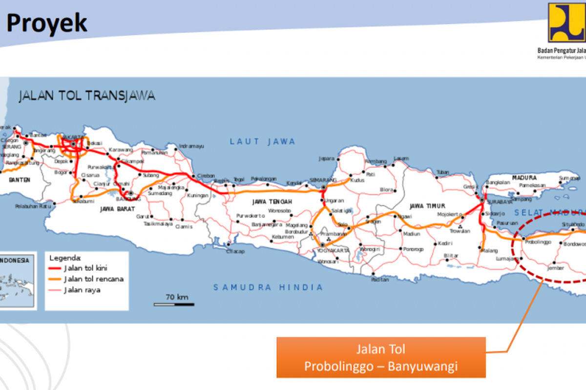 Lokasi proyek Tol Probolinggo-Banyuwangi.