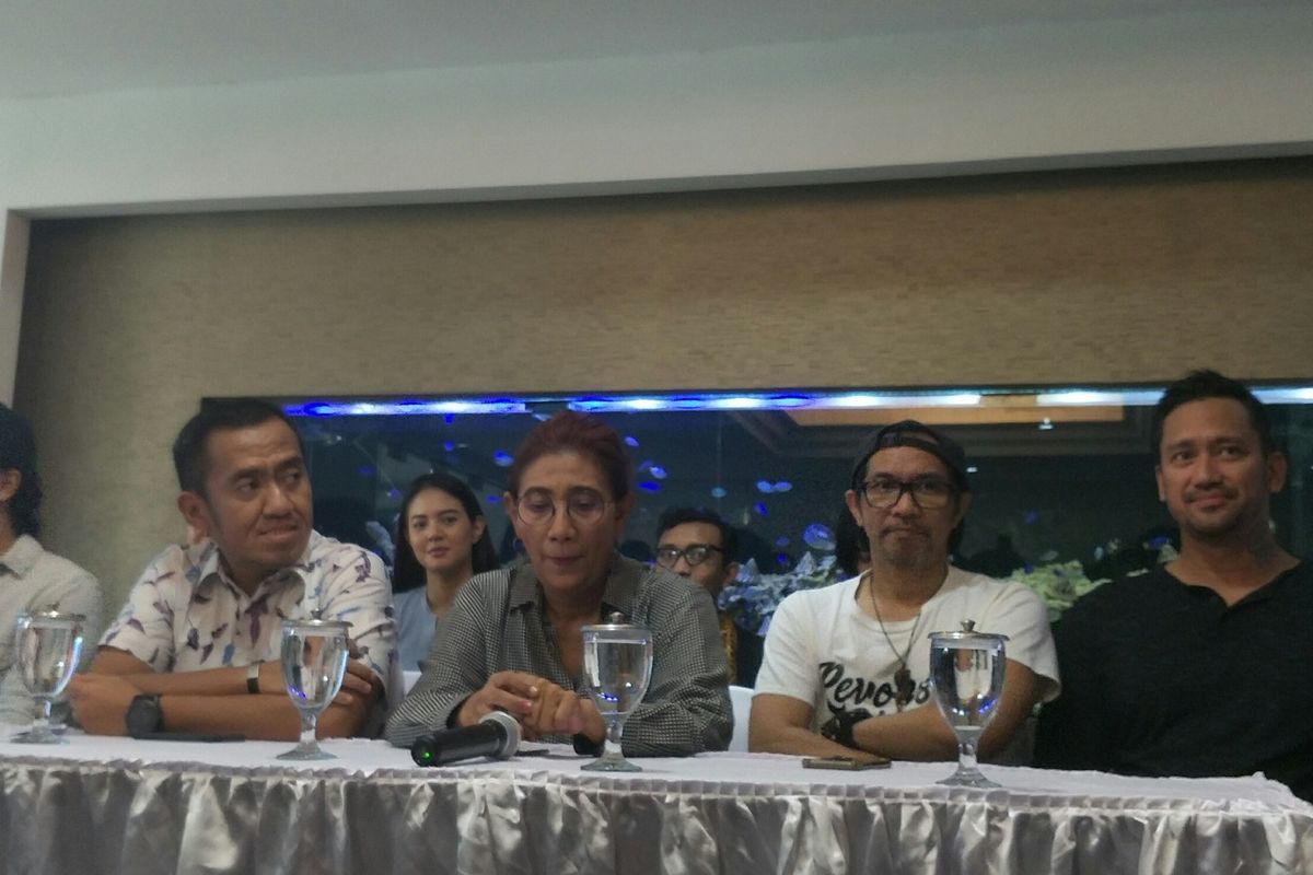 Menteri Kelautan dan Perikanan Susi Pudjiastuti dalam konferensi pers di Jakarta, Kamis (15/8/2019)