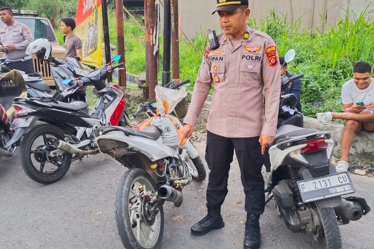 Jelang Persib Vs Persijap, Polisi Razia Motor Knalpot Brong di Tasikmalaya