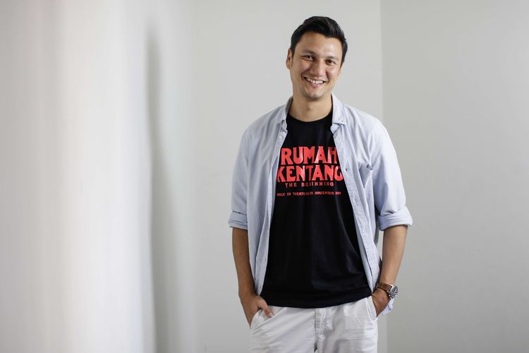 Artis peran Christian Sugiono berkunjung ke Kantor Redaksi Kompas.com untuk promo film Rumah Kentang: The Beginning, Kamis (7/11/2019).