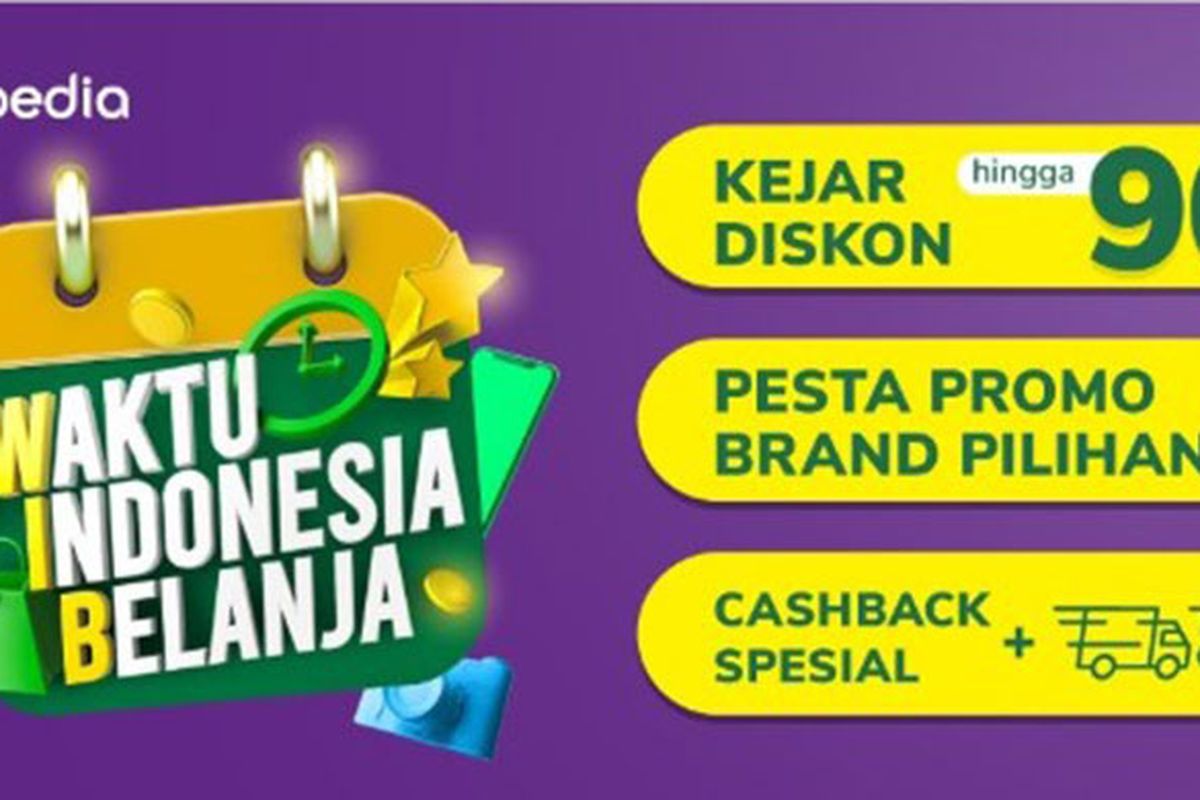 Promo Waktu Indonesia Belanja dari Tokopedia. (Dok. Tokopedia)