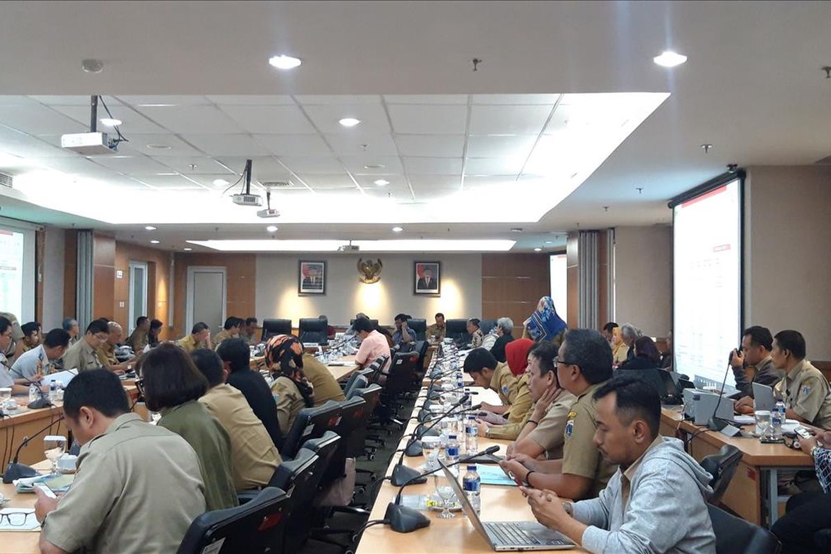 Rapat KUPA-PPAS 2019 di DPRD DKI JAKARTA, Jalan Kebon Sirih, Selasa (13/8/2019)