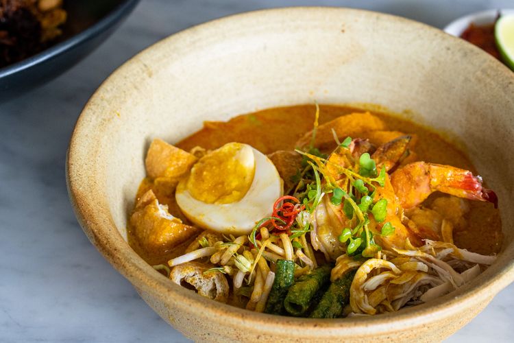 Menu Laksa yang disajikan di Artotel Thamrin-Jakarta, Jakarta Pusat.