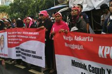 Massa Penolak Ahok Berunjuk Rasa di KPU DKI