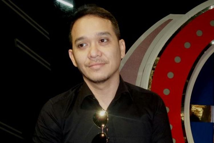 Fadlan diabadikan usai konferensi pers sinetron Cahaya Cinta di studio ANTV, Jakarta Selatan, Selasa (7/2/2017).