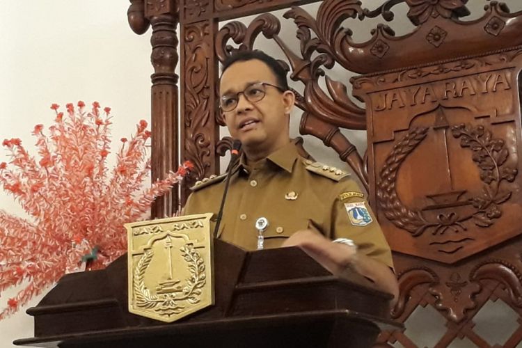 Gubernur DKI Jakarta Anies Baswedan di Balai Kota DKI Jakarta, Jalan Medan Merdeka Selatan, Selasa (24/7/2018).