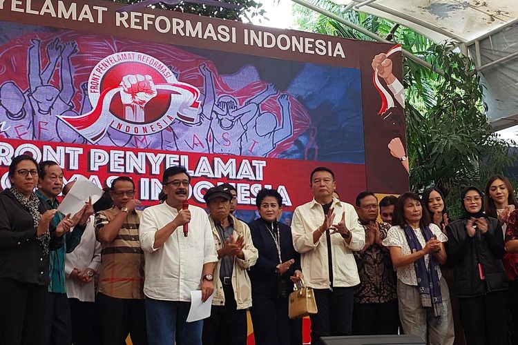 Deklarasi pendirian Forum Penyelamat Demokrasi dan Reformasi (PDR) di Jalan Proklamasi No.72, Menteng, Jakarta, Sabtu (9/3/2024). 