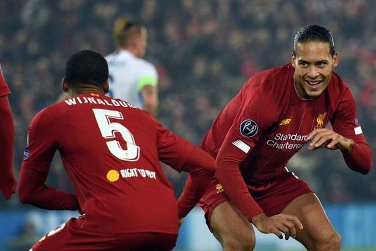 Duet sesama pemain asal Belanda di Liverpool, Georginio Wijnaldum dan Virgil van Dijk.