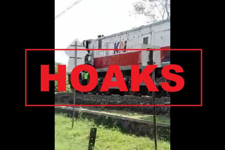 Hoaks, video kereta api ditilang polisi