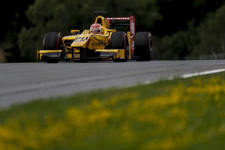 Pebalap Indonesia dari tim Pertamina Arden, Sean Gelael, tampil pada balapan feature Formula 2 (F2) di Red Bull Ring, Austria, Sabtu (8/7/2017).