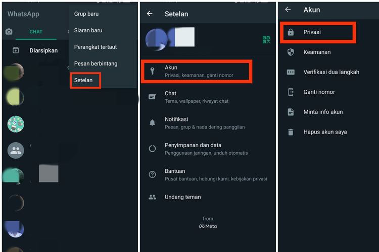 Cara mengaktifkan fitur hapus pesan otomatis secara default ke seluruh kontak di WhatsApp.