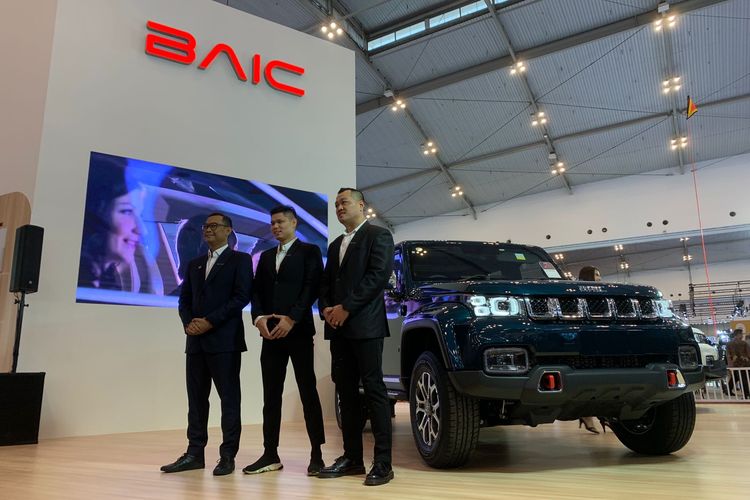 Booth BAIC yang menampilkan BJ40 Plus di GJAW 2024