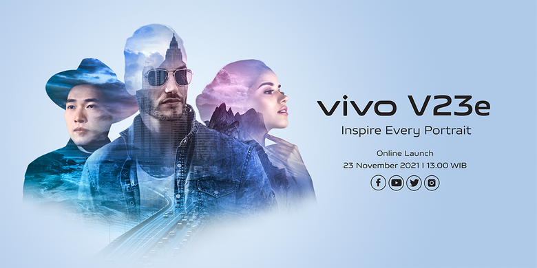  Poster jadwal peluncuran Vivo V23e di Indonesia