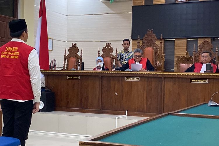 AKP Andri Gustami divonis pidana mati oleh PN Tanjung Karang, Kamis (29/2/2024).