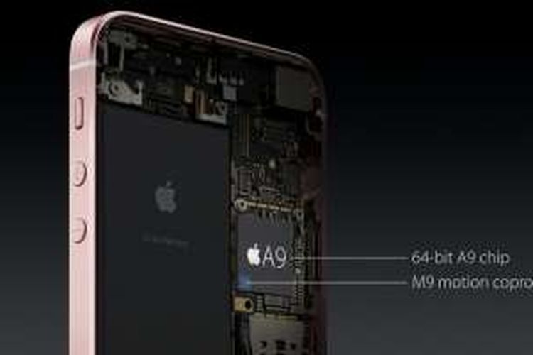Chipset A9 di iPhone 5SE.