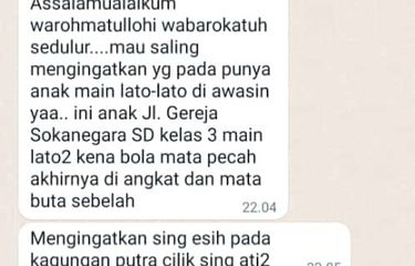 Beredar Kabar Anak SD di Purwokerto Buta akibat Bermain Lato-lato ...