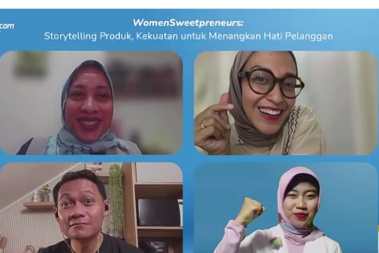 Webinar WomenSweetpreneurs (2) melalui Zoom Meeting's pada Rabu (13/12/2023).