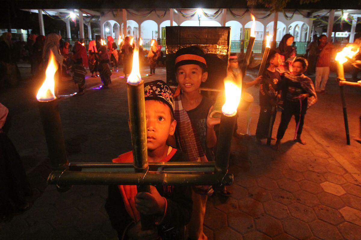 Ilustrasi takbiran, malam Idul Fitri