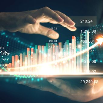 Ilustrasi bisnis, pertumbuhan bisnis.