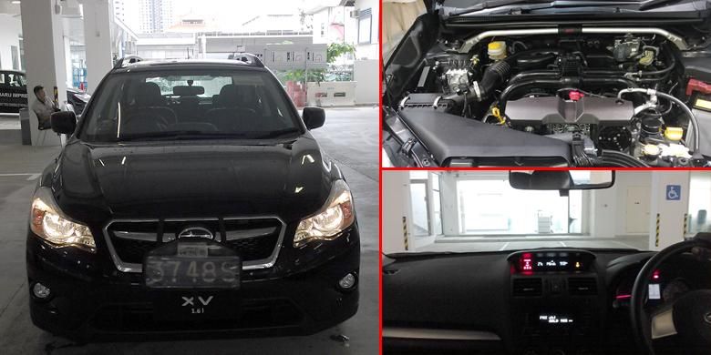 Subaru XV saat akan dicoba di jalanan Singapura.