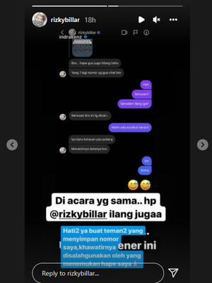 Rizky Billar kehilangan ponselnya setelah menghadiri pesta ulang tahun Atta Halilintar.