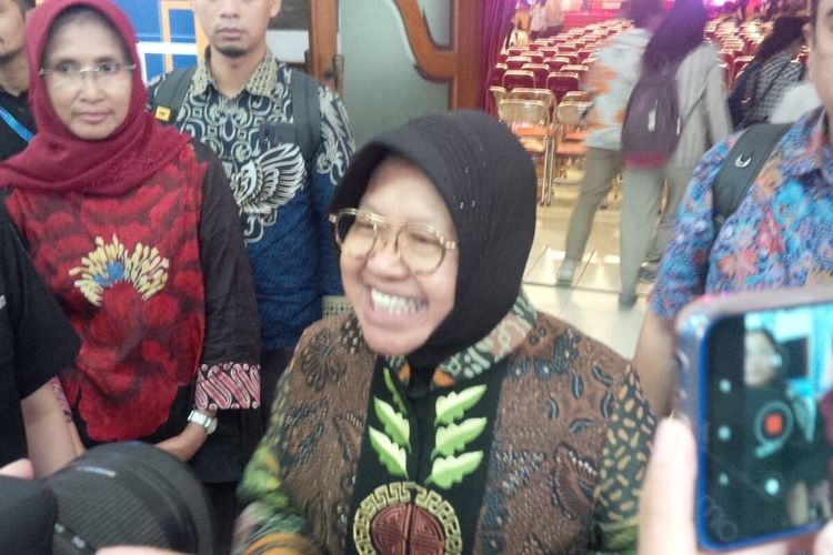 Wali Kota Surabaya Tri Rismaharini di Solo, Jawa Tengah, Rabu (4/3/2020).