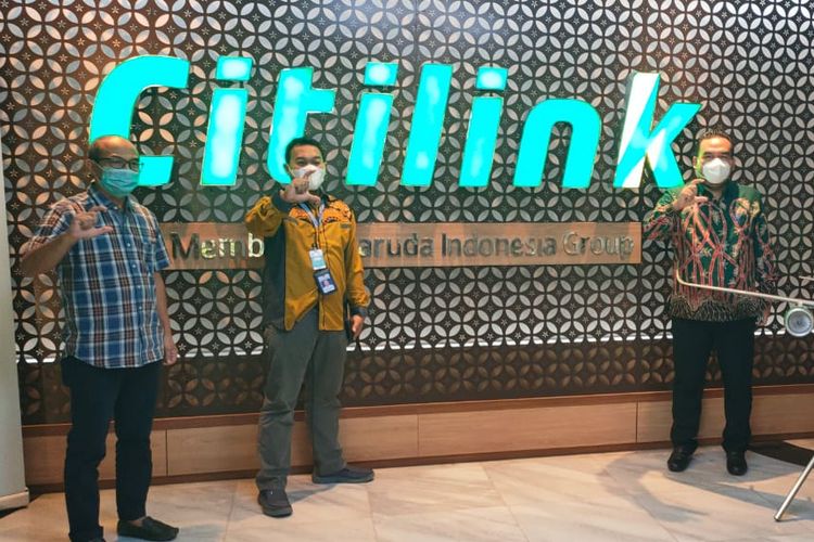 Bupati Blora, Arief Rohman sambangi kantor Citilink untuk membuka penerbangan Ngloram-Halim Perdanakusuma di Jakarta, Selasa (2/3/2021)